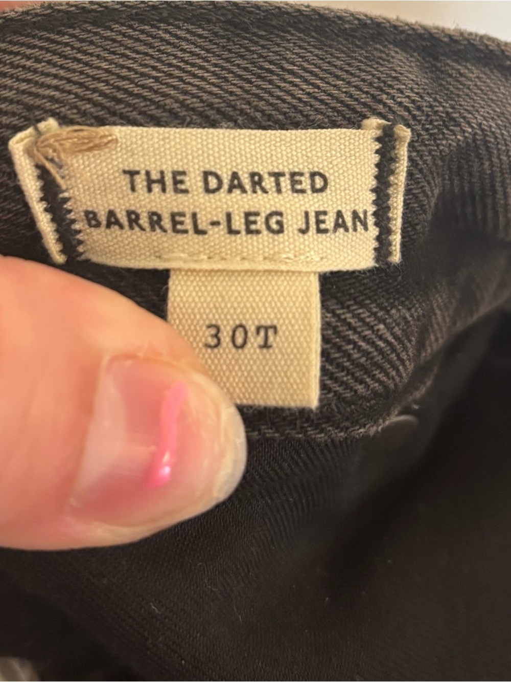 Madewell Washed Charcoal Barrel Jeans - Picture 6 of 7
